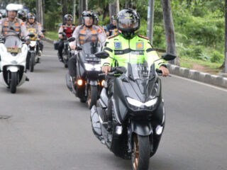 Patroli Motor Kapolres Metro Tangerang Kota Sisir Jalan Sudirman hinga Daan Mogot